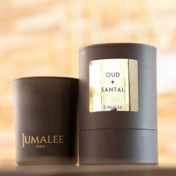 Bougie natuelle cire végétale parfumée oud et santal